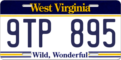 WV license plate 9TP895