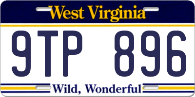 WV license plate 9TP896