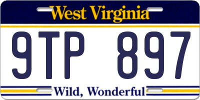 WV license plate 9TP897