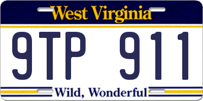 WV license plate 9TP911