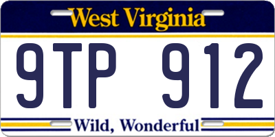 WV license plate 9TP912