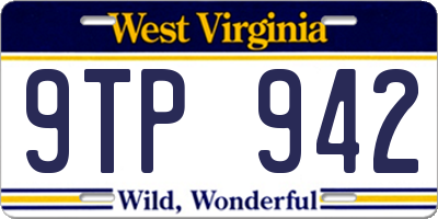 WV license plate 9TP942