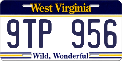 WV license plate 9TP956