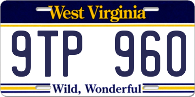 WV license plate 9TP960