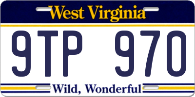 WV license plate 9TP970
