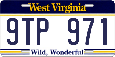 WV license plate 9TP971