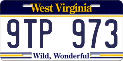 WV license plate 9TP973