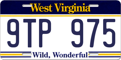 WV license plate 9TP975
