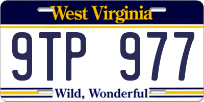 WV license plate 9TP977