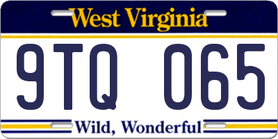 WV license plate 9TQ065