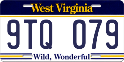 WV license plate 9TQ079