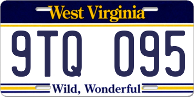 WV license plate 9TQ095