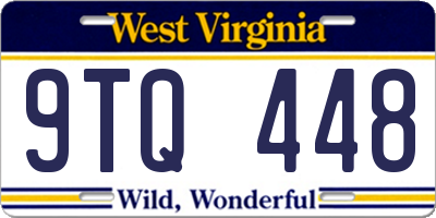 WV license plate 9TQ448