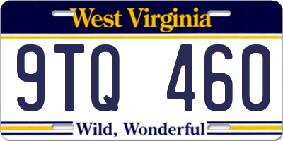 WV license plate 9TQ460