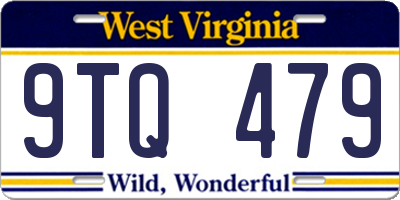 WV license plate 9TQ479