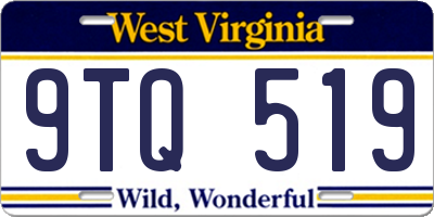 WV license plate 9TQ519