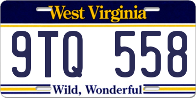 WV license plate 9TQ558
