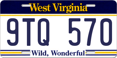 WV license plate 9TQ570
