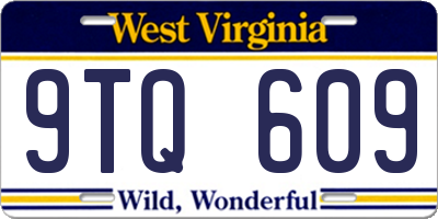 WV license plate 9TQ609
