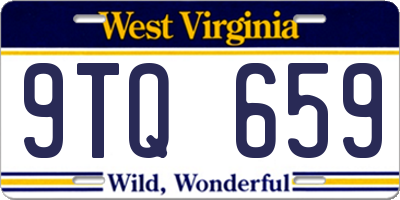 WV license plate 9TQ659