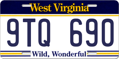 WV license plate 9TQ690