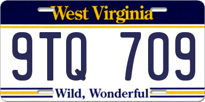 WV license plate 9TQ709