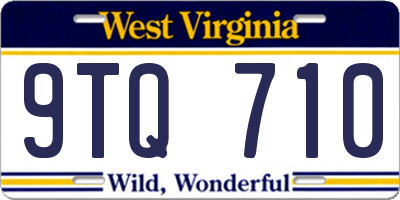 WV license plate 9TQ710
