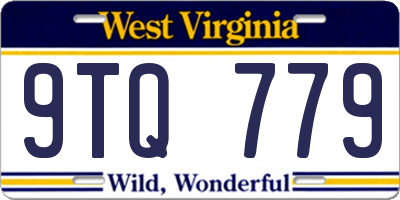 WV license plate 9TQ779