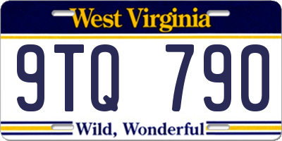 WV license plate 9TQ790