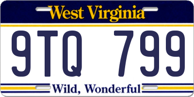 WV license plate 9TQ799