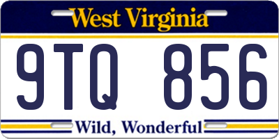 WV license plate 9TQ856