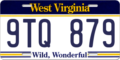 WV license plate 9TQ879