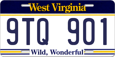 WV license plate 9TQ901