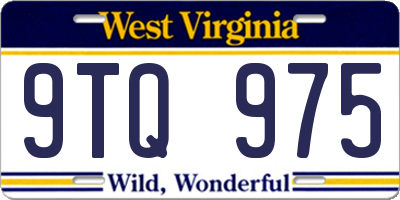WV license plate 9TQ975