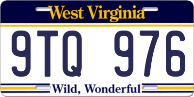 WV license plate 9TQ976