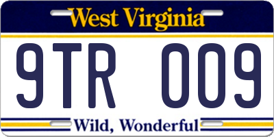 WV license plate 9TR009