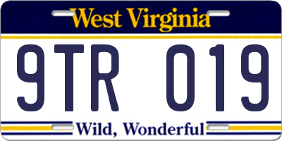 WV license plate 9TR019