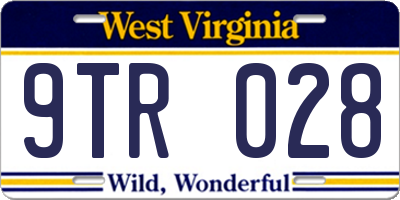 WV license plate 9TR028