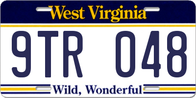 WV license plate 9TR048