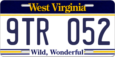 WV license plate 9TR052