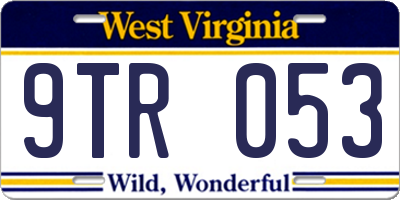 WV license plate 9TR053