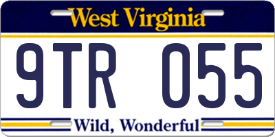 WV license plate 9TR055