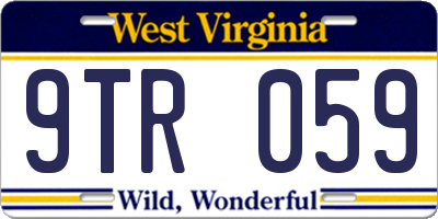 WV license plate 9TR059
