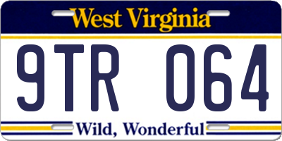 WV license plate 9TR064