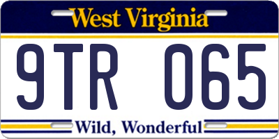 WV license plate 9TR065