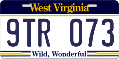 WV license plate 9TR073