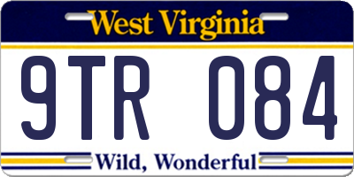 WV license plate 9TR084