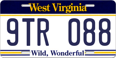 WV license plate 9TR088