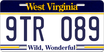 WV license plate 9TR089