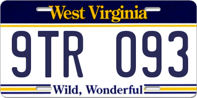 WV license plate 9TR093